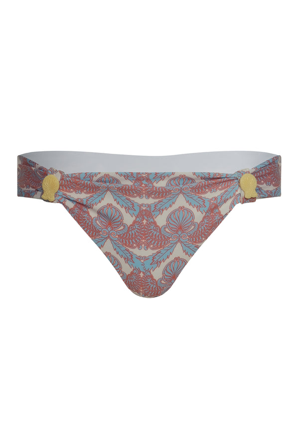 Sunset Bottom / Sky Blue Ornaments - Ivory